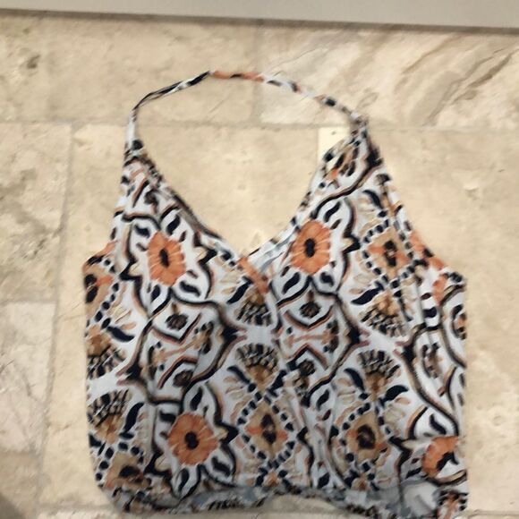 shore Tops - Shore boho patterned tank top sz S NWT